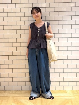 「アイテム（ヘアアクセサリー）」を使った、aiさん（レディース・151cm・20代）の夏コーディネート