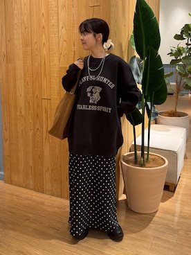 「アイテム（ヘアゴム）」を使った、aiさん（レディース・151cm）の秋コーディネート