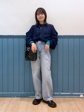 「パワショルニット」｜aiさん（レディース・151cm）の秋コーディネート