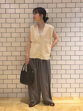 「LOWRYS FARM（ローリーズファーム）のソウバリスクエアタンクトップ　294378（タンクトップ）」を使った、aiさん（レディース・151cm・20代）の夏コーディネート