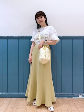 「黄色コーデ」｜aiさん（レディース・151cm）の夏コーディネート