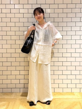 「アイテム（シュシュ）」を使った、aiさん（レディース・151cm）の夏コーディネート