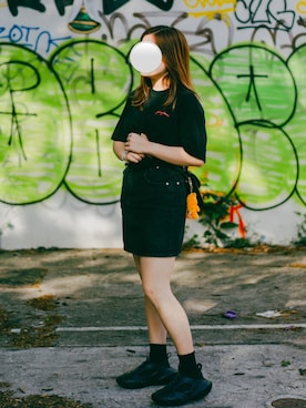 「アイテム（その他シューズ、ホワイト系）」を使った、hannah ʕ •ᴥ•ʔさん（レディース・165cm）の冬コーディネート
