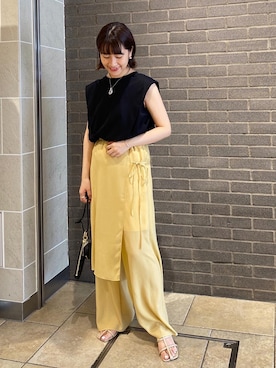 「PAPILLONNER（パピヨネ）のアイテム（シューズ）」を使った、numaさん（レディース・153cm）の夏コーディネート