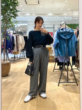 「袖ボリューム」｜「アイテム（アクセサリー）」を使った、numaさん（レディース・153cm）の冬コーディネート