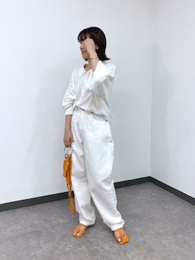 「PAPILLONNER（パピヨネ）のアイテム（シューズ）」を使った、numaさん（レディース・153cm）の夏コーディネート