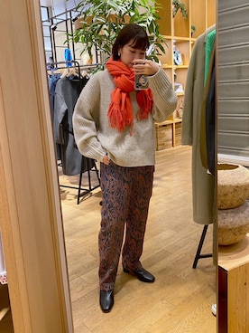 「PAPILLONNER（パピヨネ）のアイテム（シューズ）」を使った、numaさん（レディース・153cm）の冬コーディネート
