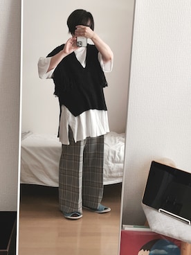 「vingtrois（バントロア）のアイテム」を使った、オオサトさん（レディース・158cm）の秋コーディネート