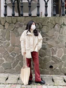 「selectmoca」｜「アイテム（その他アウター）」を使った、kellylin さん（レディース・153cm）の冬コーディネート