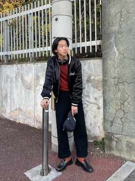 「schott（ショット）のアイテム（その他アウター）」を使った、T.Sさん（メンズ・177cm）の冬コーディネート