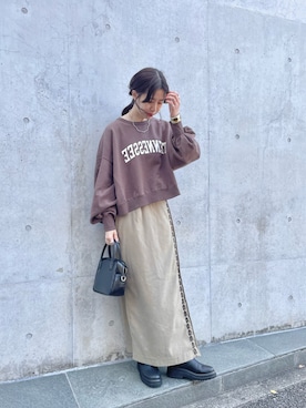 「Kastane」｜「アイテム（ハンドバッグ）」を使った、kitagawa mikiさん（レディース・165cm）の秋コーディネート
