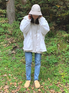 「WILD THINGS（ワイルドシングス）のアイテム（マウンテンパーカー）」を使った、achitaさん（レディース・168cm）の秋コーディネート