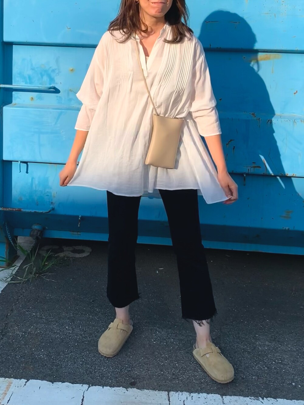 コットンアムンゼンスキッパーネック７分袖チュニックブラウス BEAUTY&YOUTH UNITED ARROWS（ビューティーアンドユース