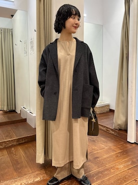 「かぐれ」｜「アイテム（ワンピース/ドレス）」を使った、久木 美音さん（レディース・157cm）の秋コーディネート