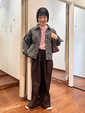 「Levi's（リーバイス）のアイテム（ジャケット/アウター）」を使った、久木 美音さん（レディース・157cm）の春コーディネート