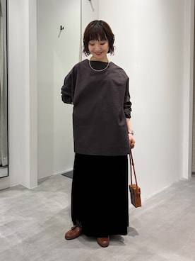 「かぐれ（カグレ）のアイテム」を使った、久木 美音さん（レディース・157cm）の夏コーディネート
