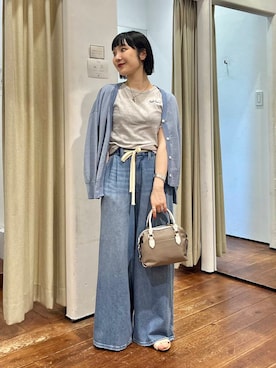 「PETIT BATEAU（プチバトー）のアイテム」を使った、mion hisakiさん（レディース・157cm）の夏コーディネート