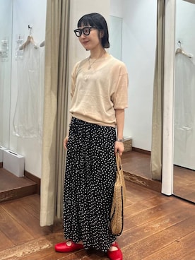 「SMELLY（スメリー）のアイテム」を使った、mion hisakiさん（レディース・157cm）の夏コーディネート