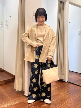 「Drifter（ドリフター）のアイテム」を使った、久木 美音さん（レディース・157cm）の春コーディネート