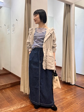 「Drifter（ドリフター）のアイテム」を使った、久木 美音さん（レディース・157cm）の春コーディネート