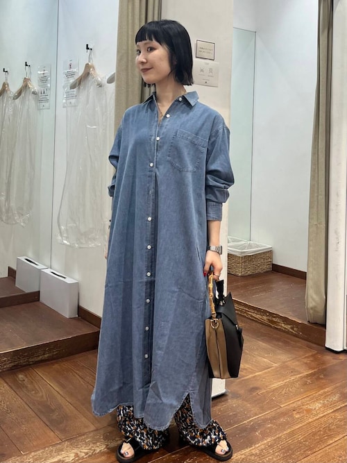 cinnamon。新品　アーバンリサーチデニム シャツワンピース　LEE URBAN RESEARCH ROSSO（アーバンリサーチロッソ）の「『別注