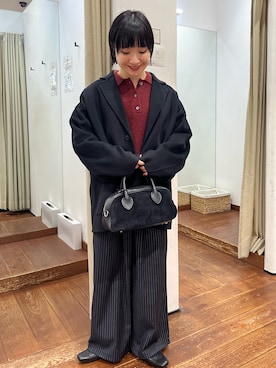 「季節の変わり目羽織コーデ」｜久木 美音さん（レディース・157cm）の秋コーディネート