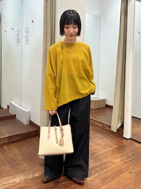 「st2508」｜「アイテム（ローファー）」を使った、久木 美音さん（レディース・157cm）の秋コーディネート