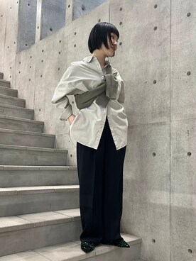 「URBAN RESEARCH（アーバンリサーチ）のアイテム（チュニック）」を使った、久木 美音さん（レディース・157cm）の冬コーディネート