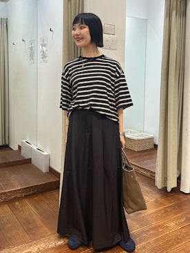 「st2508」｜「アイテム（サンダル）」を使った、久木 美音さん（レディース・157cm）の秋コーディネート