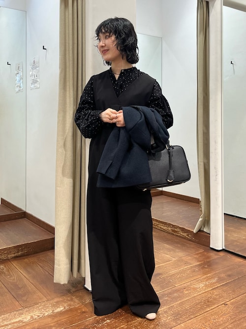 マカフィー／日本製 シルクリネン ロング丈テーラードジャケット オケージョン 黒 マカフィー／日本製 シルクリネン ロング丈テーラードジャケット