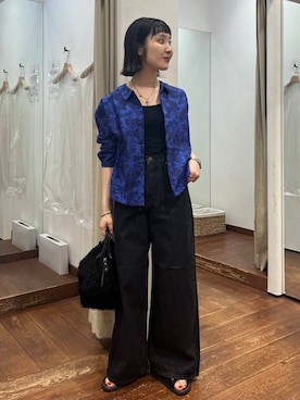 「POMTATA（ポンタタ）のPOMTATA　OTIS envan tote S（ハンドバッグ）」を使った、久木 美音さん（レディース・157cm）の夏コーディネート