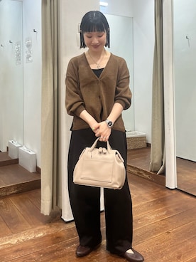 「アイテム（パンプス）」を使った、久木美音さん（レディース・157cm）の夏コーディネート