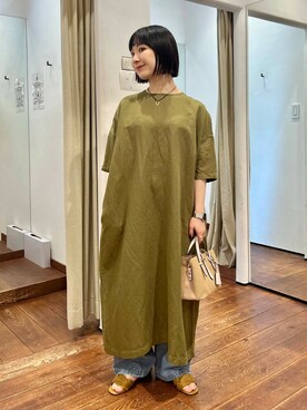 「アーバンリサーチ」｜「アイテム（ワンピース/ドレス）」を使った、mion hisakiさん（レディース・157cm）の夏コーディネート
