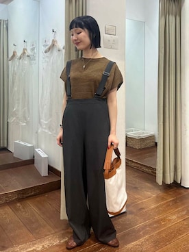 「アイテム（バレエシューズ）」を使った、mion hisakiさん（レディース・157cm）の夏コーディネート