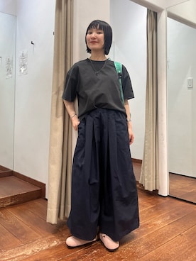 「URBAN RESEARCH DOORS（アーバンリサーチドアーズ）のBIRKENSTOCK　BOSTON LEVE（その他シューズ、ピンク系）」を使った、久木 美音さん（レディース・157cm）の春コーディネート