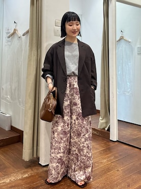 「アイテム（ジャケット/アウター）」を使った、久木美音さん（レディース・157cm）の夏コーディネート