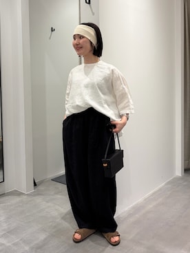 「モノクロ」｜久木 美音さん（レディース・157cm）の春コーディネート