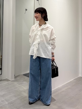 「かぐれ（カグレ）のアイテム」を使った、久木 美音さん（レディース・157cm）の春コーディネート