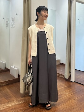 「RODE SKO（ロデスコ）のアイテム」を使った、久木美音さん（レディース・157cm）の夏コーディネート
