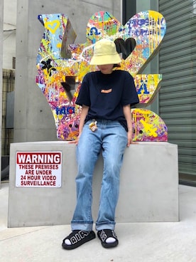 「UGG（アグ）のアイテム（帽子）」を使った、manaさん（レディース・153cm）の夏コーディネート