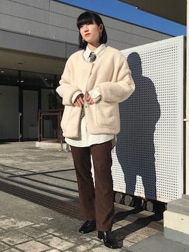 「moitytto」｜「アイテム（ジャケット/アウター）」を使った、ひよりさん（レディース・163cm）の冬コーディネート