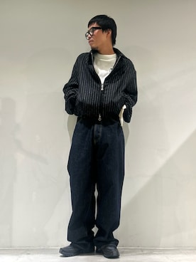 「アイテム（その他アウター、ブラック系）」を使った、カマタさん（メンズ・175cm）の秋コーディネート
