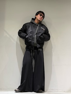 「アイテム（MA-1）」を使った、カマタさん（メンズ・175cm・20代）の秋コーディネート