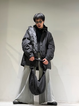 「SHINYAKOZUKA（シンヤコヅカ）のORDINARY HOME PANTALON（スウェットパンツ）」を使った、カマタさん（メンズ・175cm）の秋コーディネート