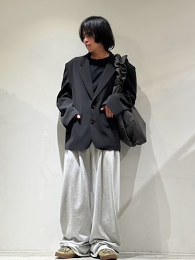 「アイテム（スウェットパンツ）」を使った、カマタさん（メンズ・175cm）の夏コーディネート
