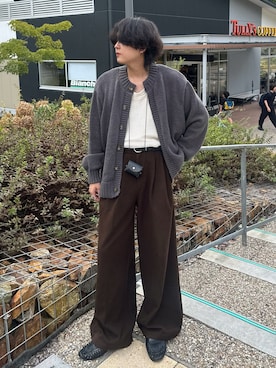 「アイテム（スラックス）」を使った、おだまや  さん（メンズ・171cm）の秋コーディネート