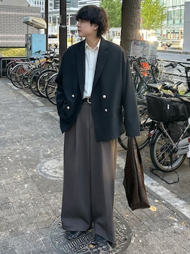 「アイテム（テーラードジャケット）」を使った、おだまや  さん（メンズ・171cm）の秋コーディネート