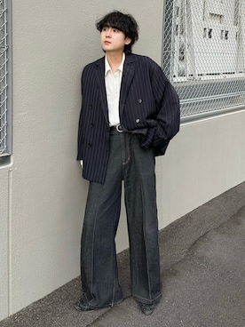 「アイテム（テーラードジャケット）」を使った、おだまや  さん（メンズ・171cm）の秋コーディネート