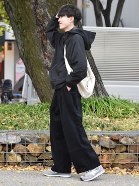 「ノームコア」｜「アイテム（チノパンツ）」を使った、おだまや  さん（メンズ・171cm）の冬コーディネート