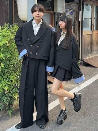 「Lui's（ルイス）の【Neucon】2-TUCK WIDE STRAIGHT SLACKS / 2タックワイドストレートスラックスパンツ（スラックス）」を使った、おだまや  さん（メンズ・172cm）の秋コーディネート